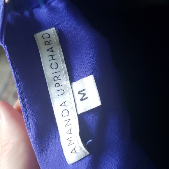 Revolve 100% Silk Amanda Uprichard Royal Blue Dress- Size Medium - Picture 5 of 8